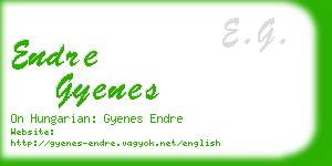 endre gyenes business card